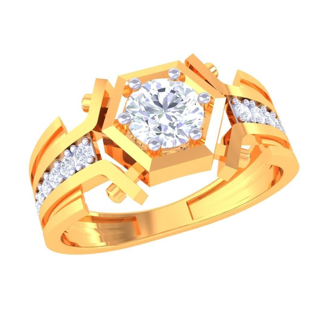 Ayleen Solitaire Mens Ring