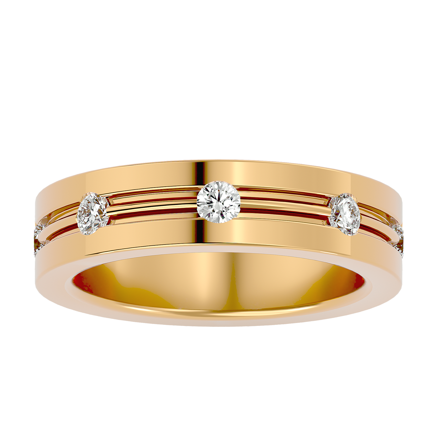 Giovanna Mens Studded Ring