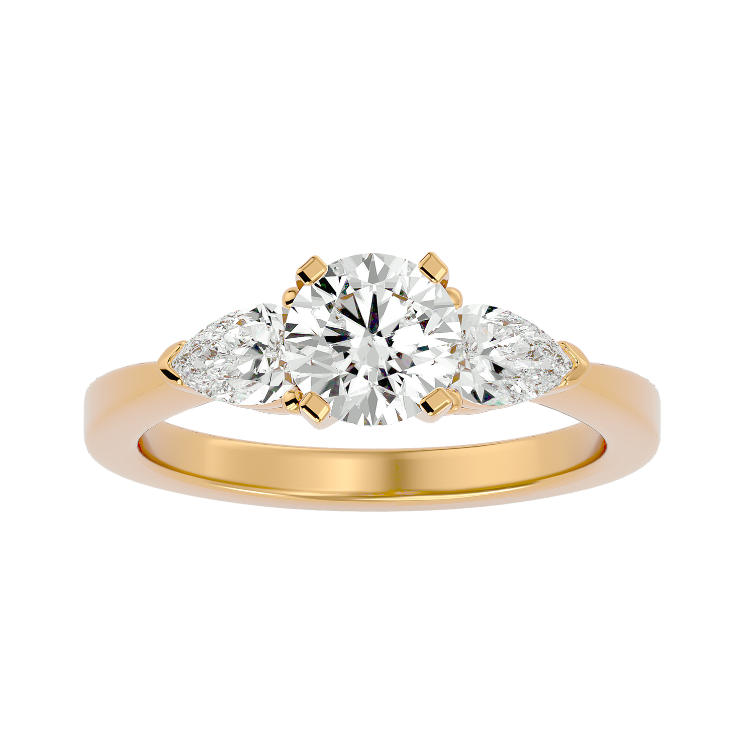 Winter Diamond Three Stone Ring