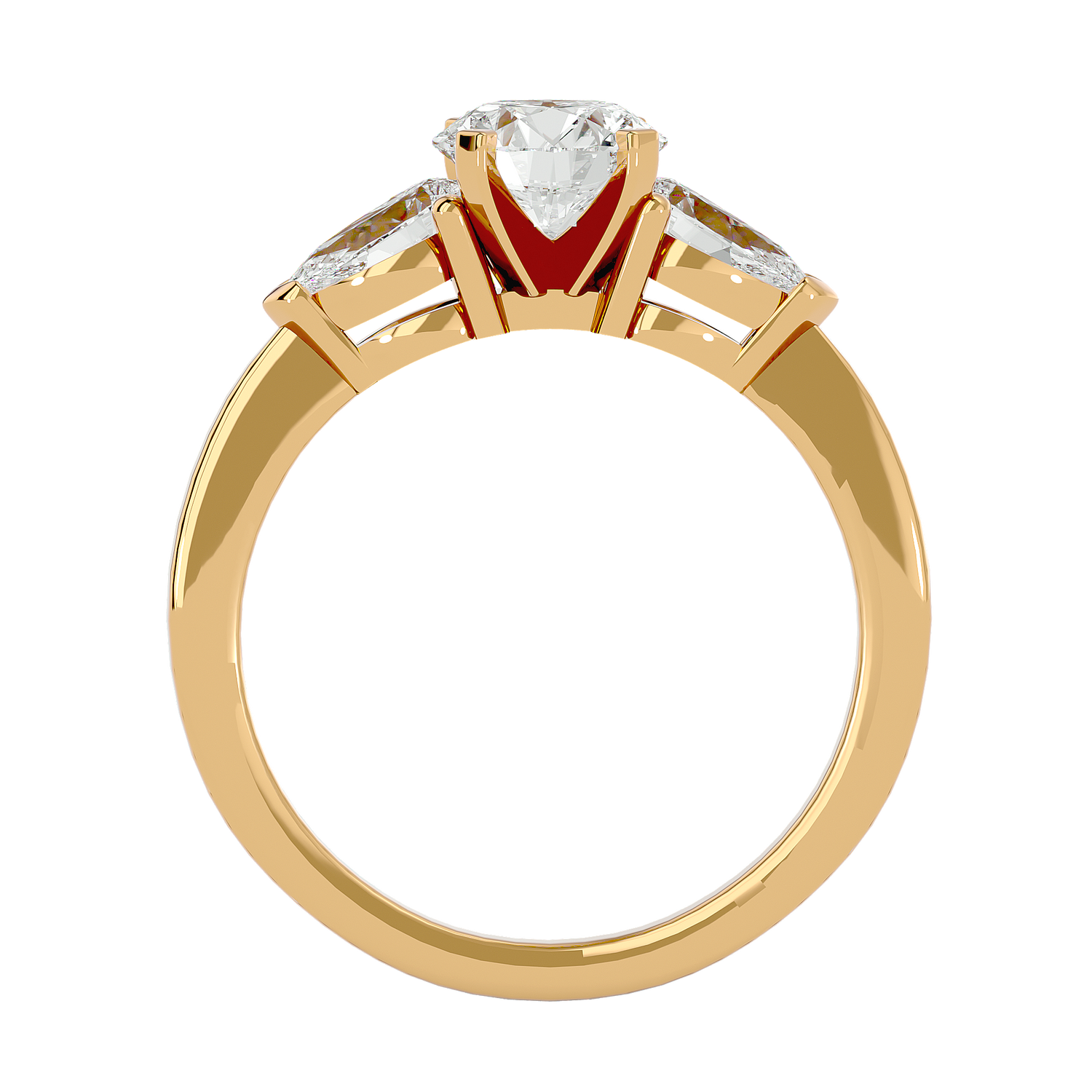 Winter Diamond Three Stone Ring
