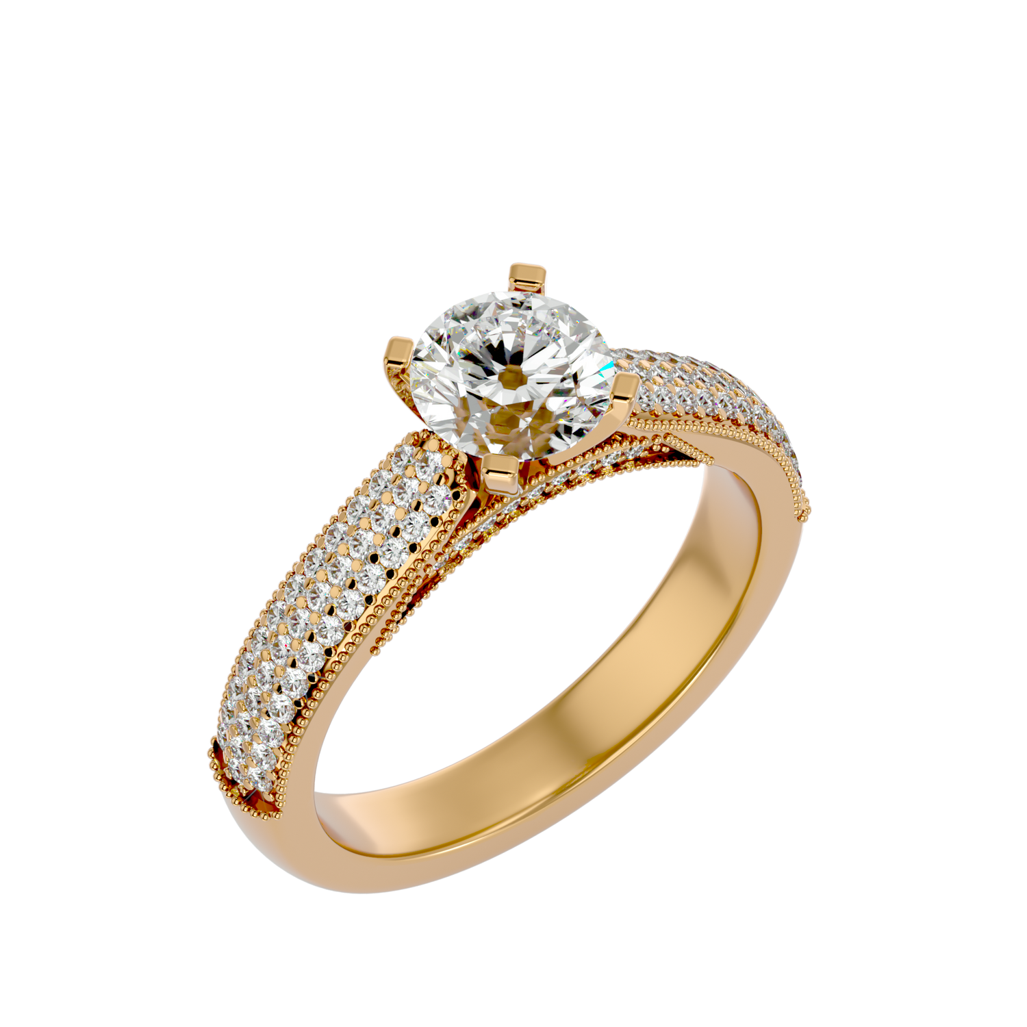 Angel Diamond Solitaire Ring