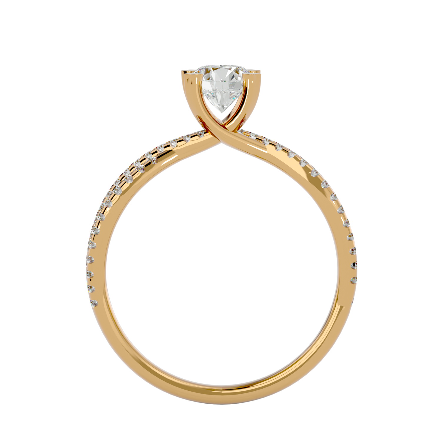 Sage Diamond Solitaire Ring