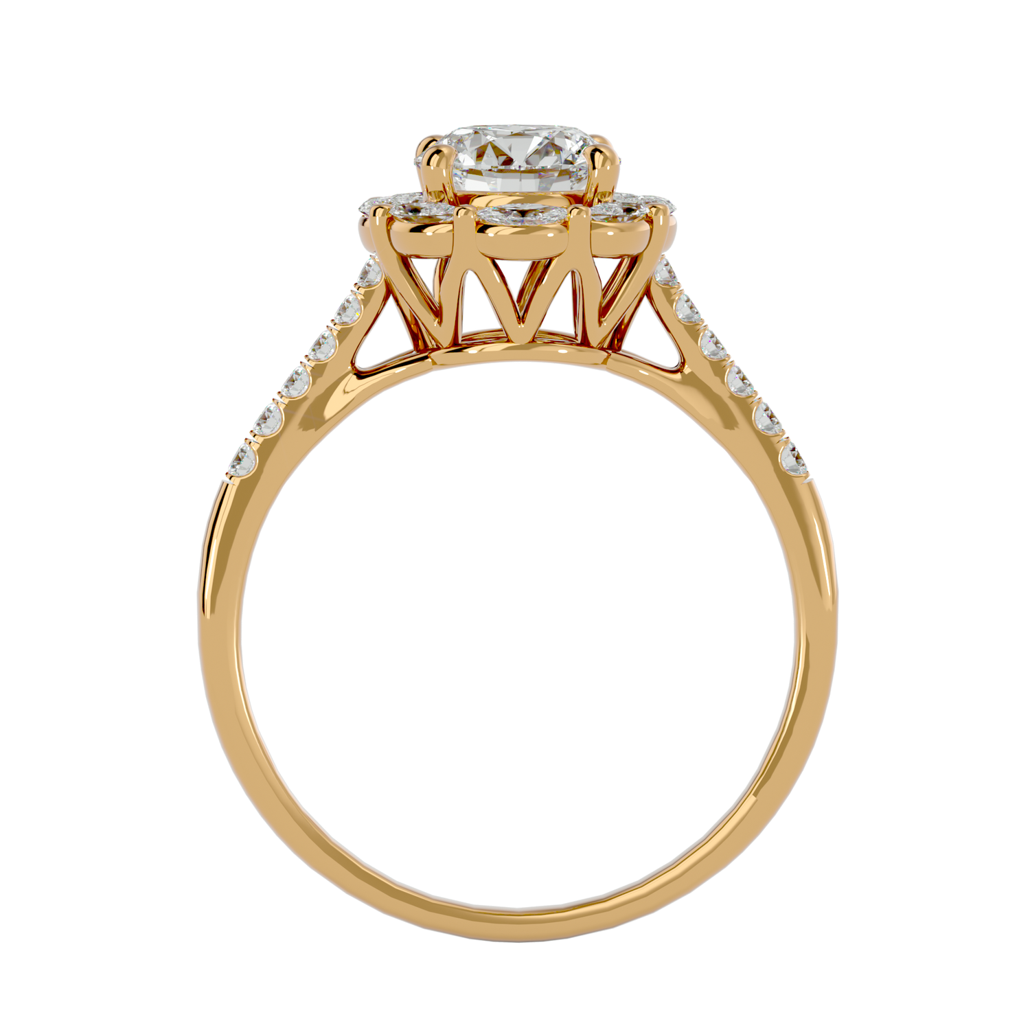 Stephanie Diamond Halo Ring
