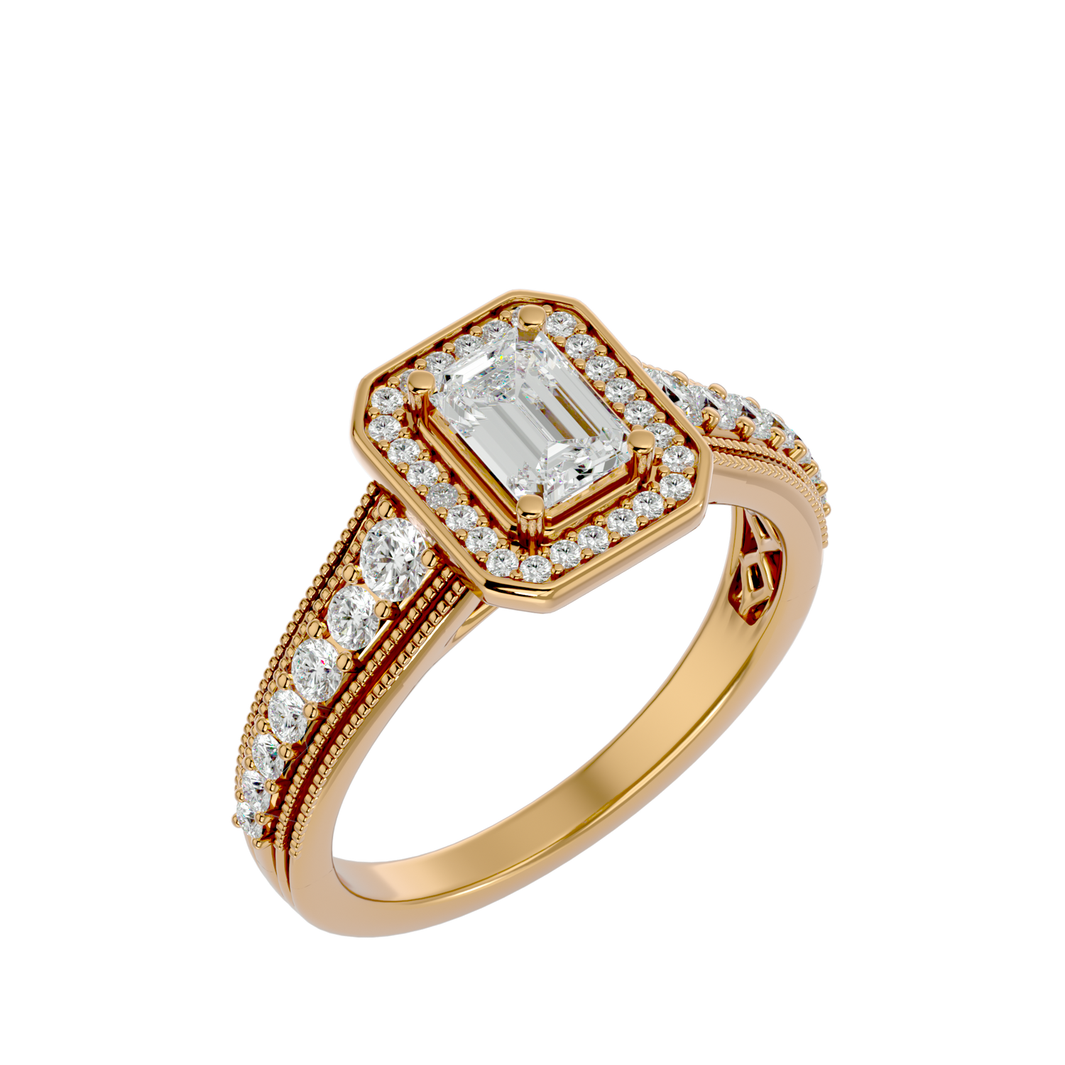 Phoenix Diamond Halo Ring