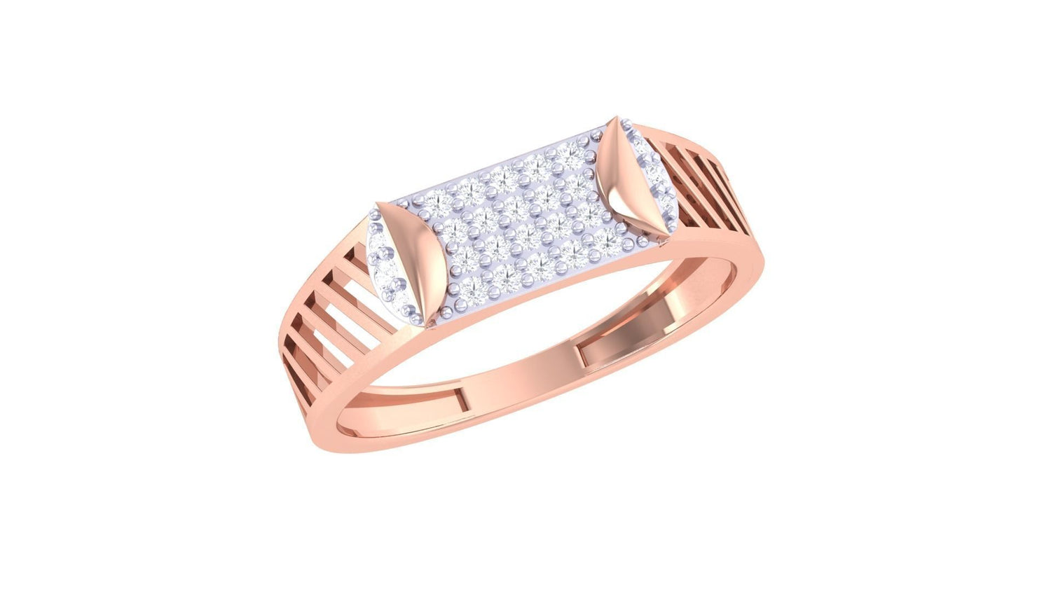 Brigitte Diamond Mens Ring