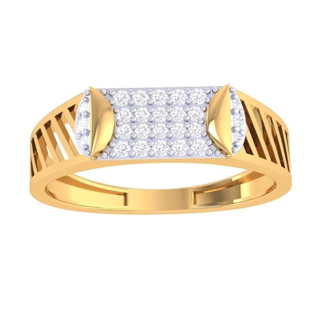 Brigitte Diamond Mens Ring